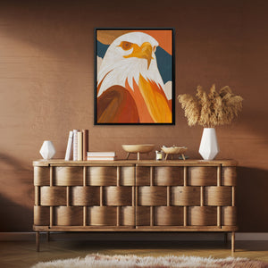 Eagle's Amber Fire - Luxury Wall Art