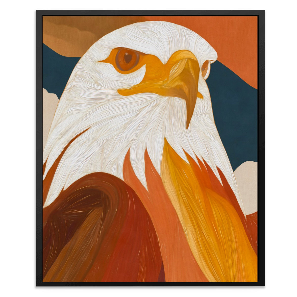 Eagle's Amber Fire - Luxury Wall Art
