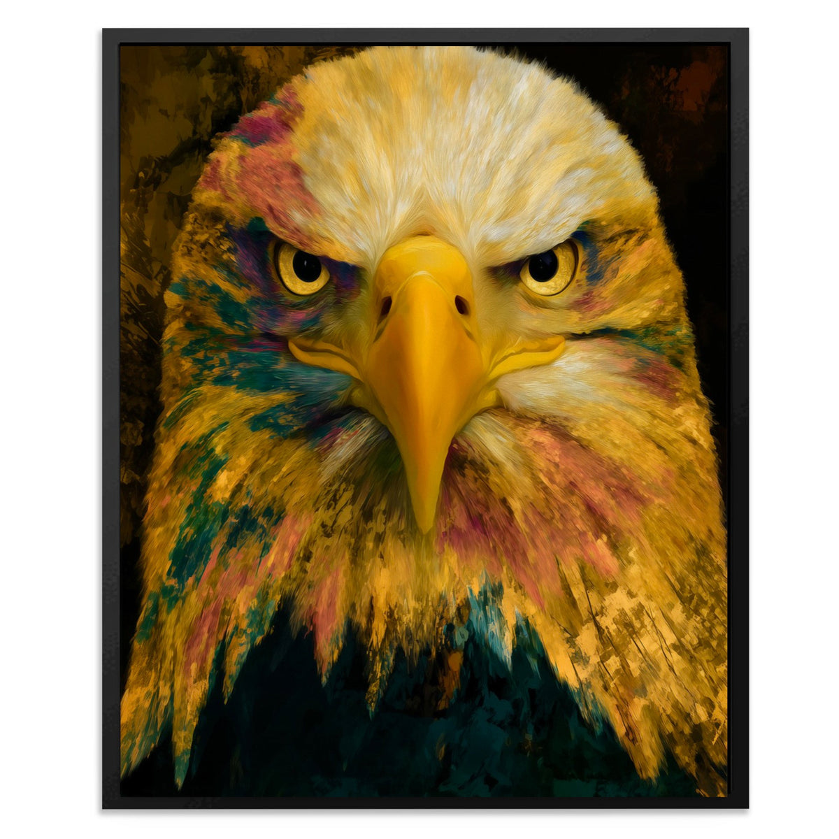 Eagle's Amber Oracle - Luxury Wall Art