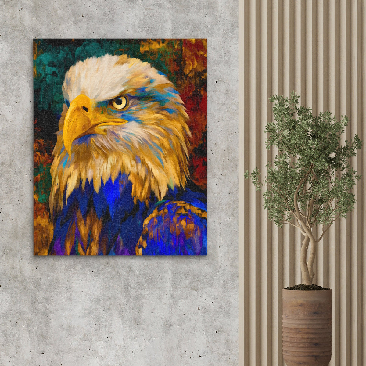 Eagle's Amber Storm - Luxury Wall Art