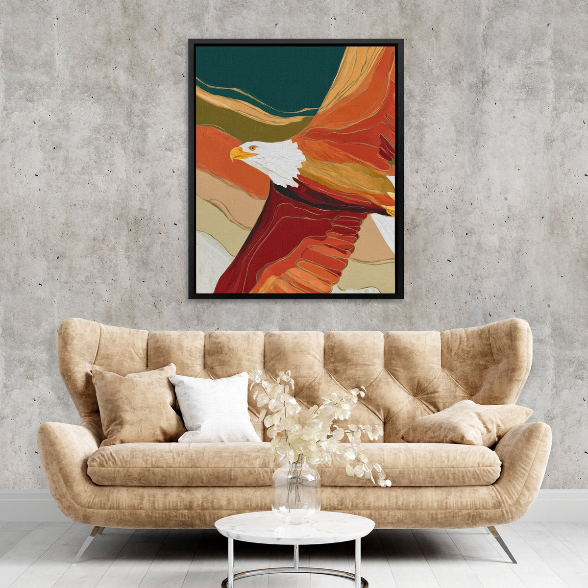 Eagle's Ember Storm - Luxury Wall Art