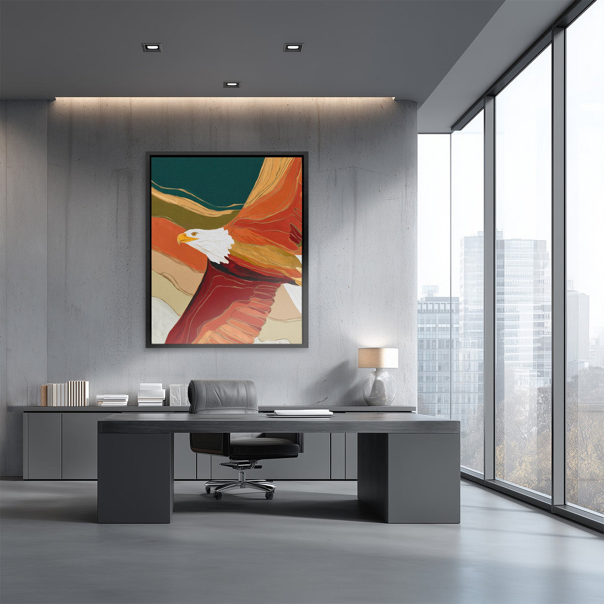 Eagle's Ember Storm - Luxury Wall Art
