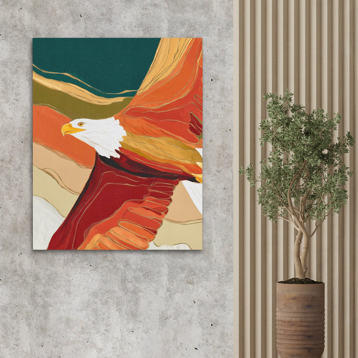 Eagle's Ember Storm - Luxury Wall Art