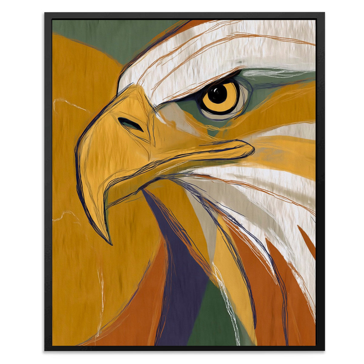 Eagle's Golden Fire - Luxury Wall Art
