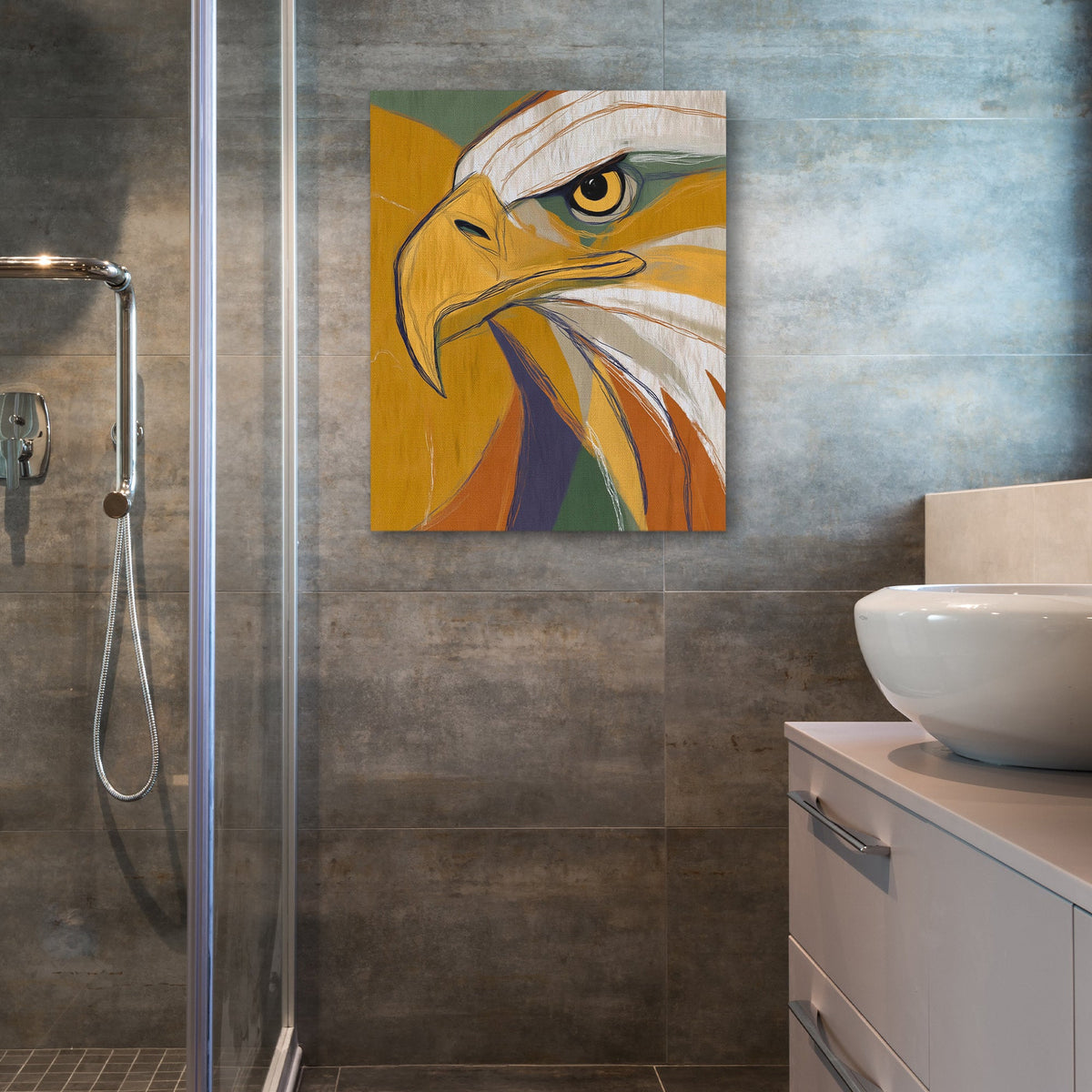 Eagle's Golden Fire - Luxury Wall Art