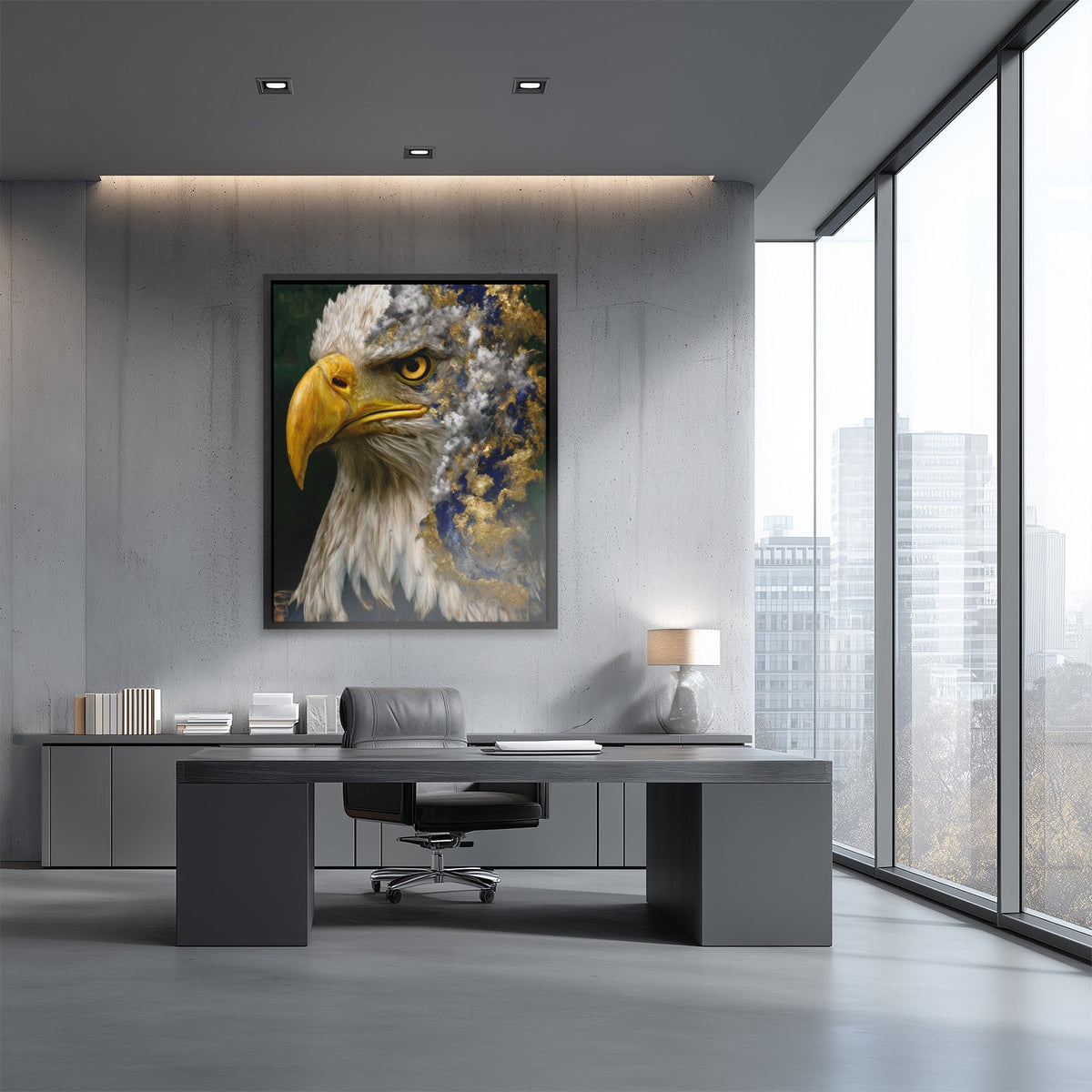 Eagle's Golden Thunder - Luxury Wall Art