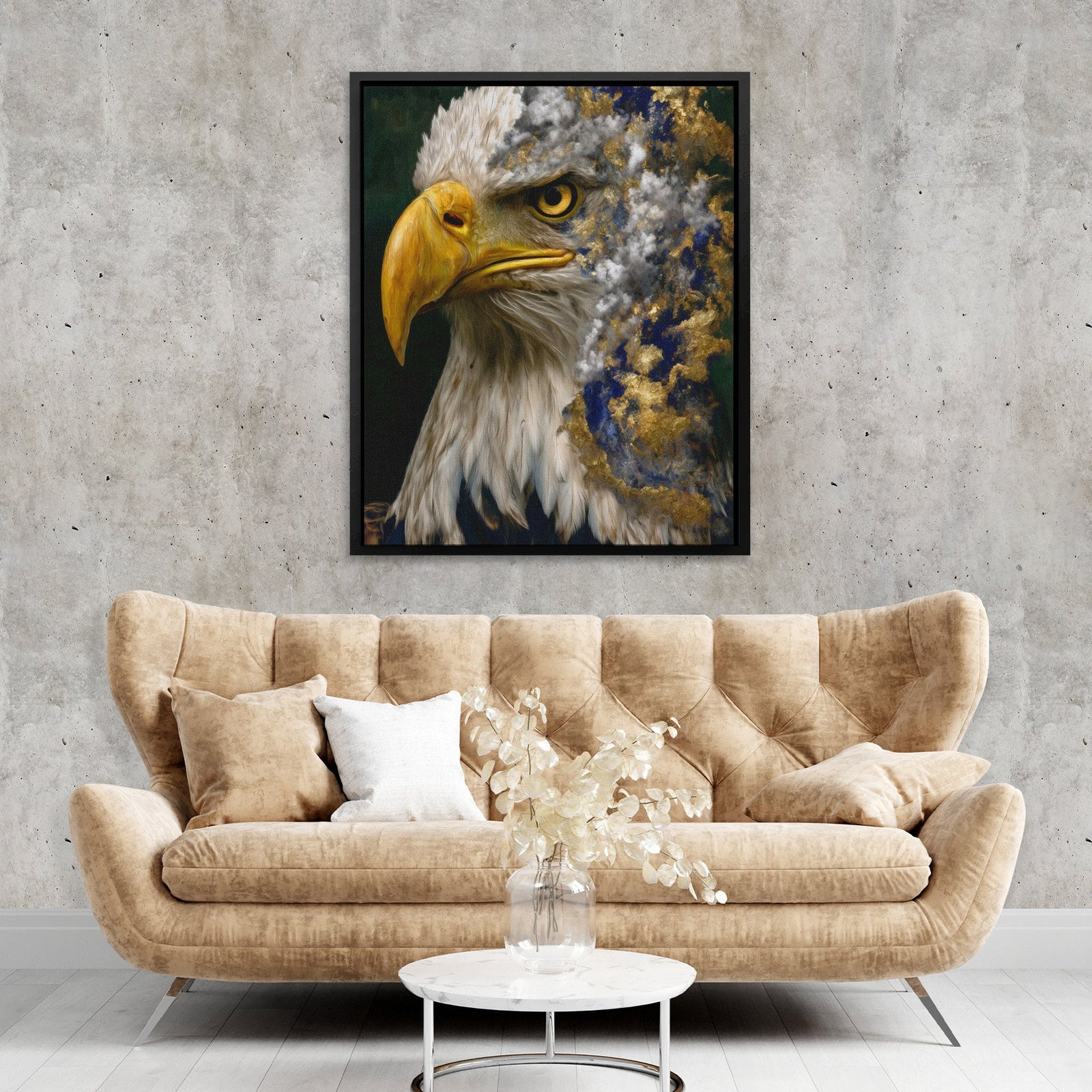 Eagle's Golden Thunder - Luxury Wall Art