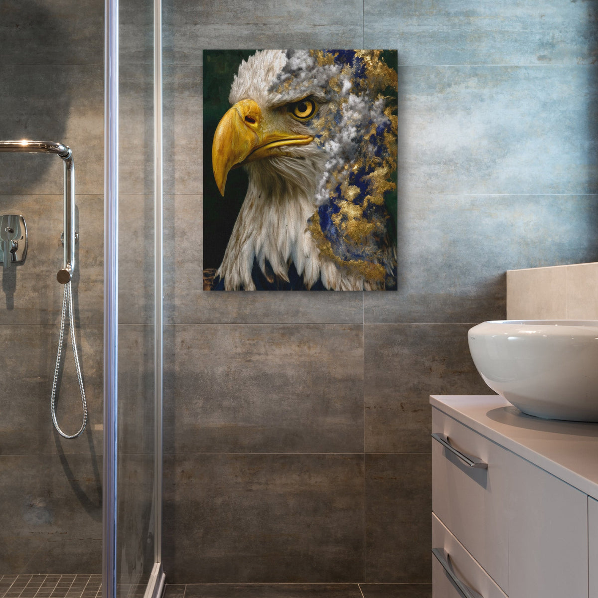 Eagle's Golden Thunder - Luxury Wall Art