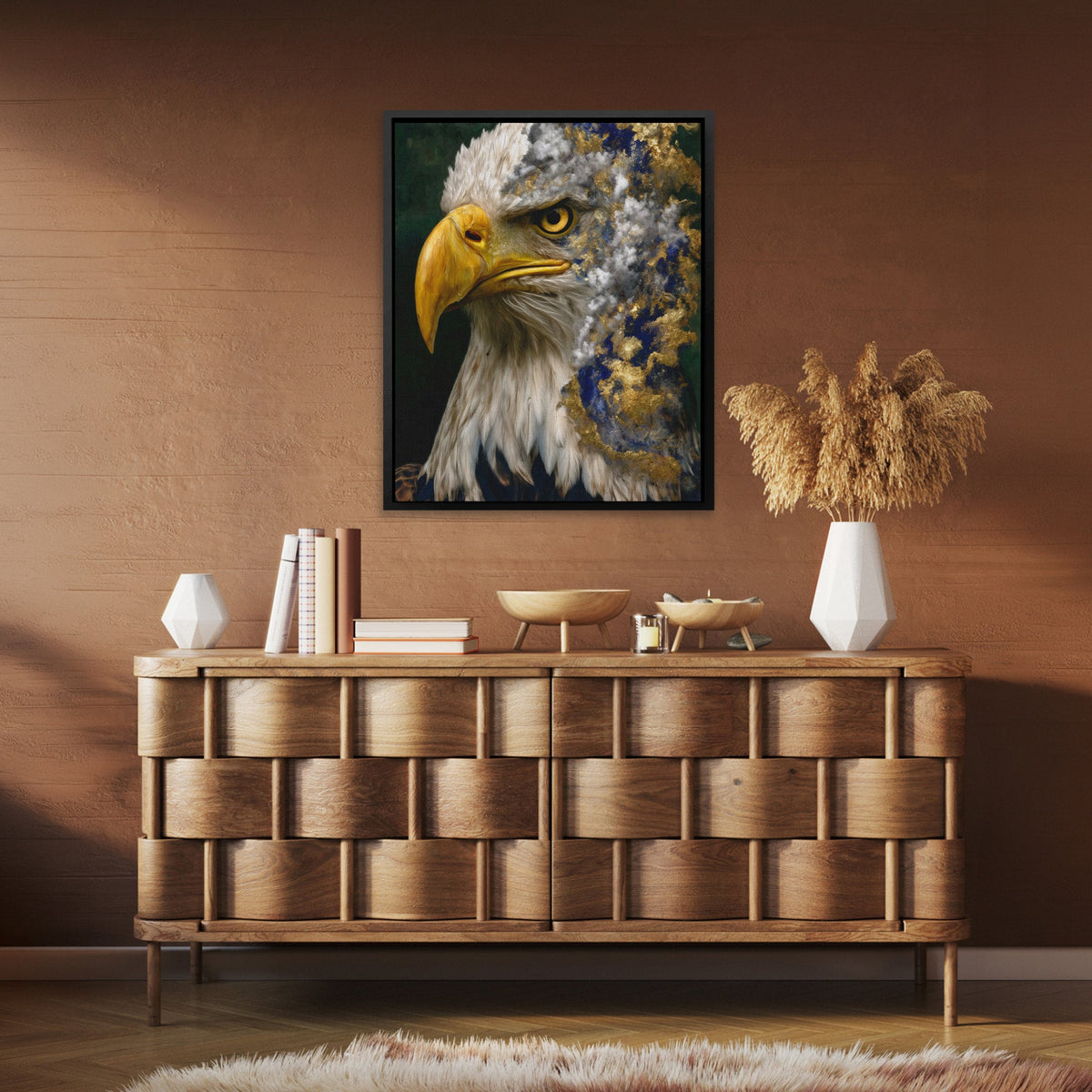 Eagle's Golden Thunder - Luxury Wall Art