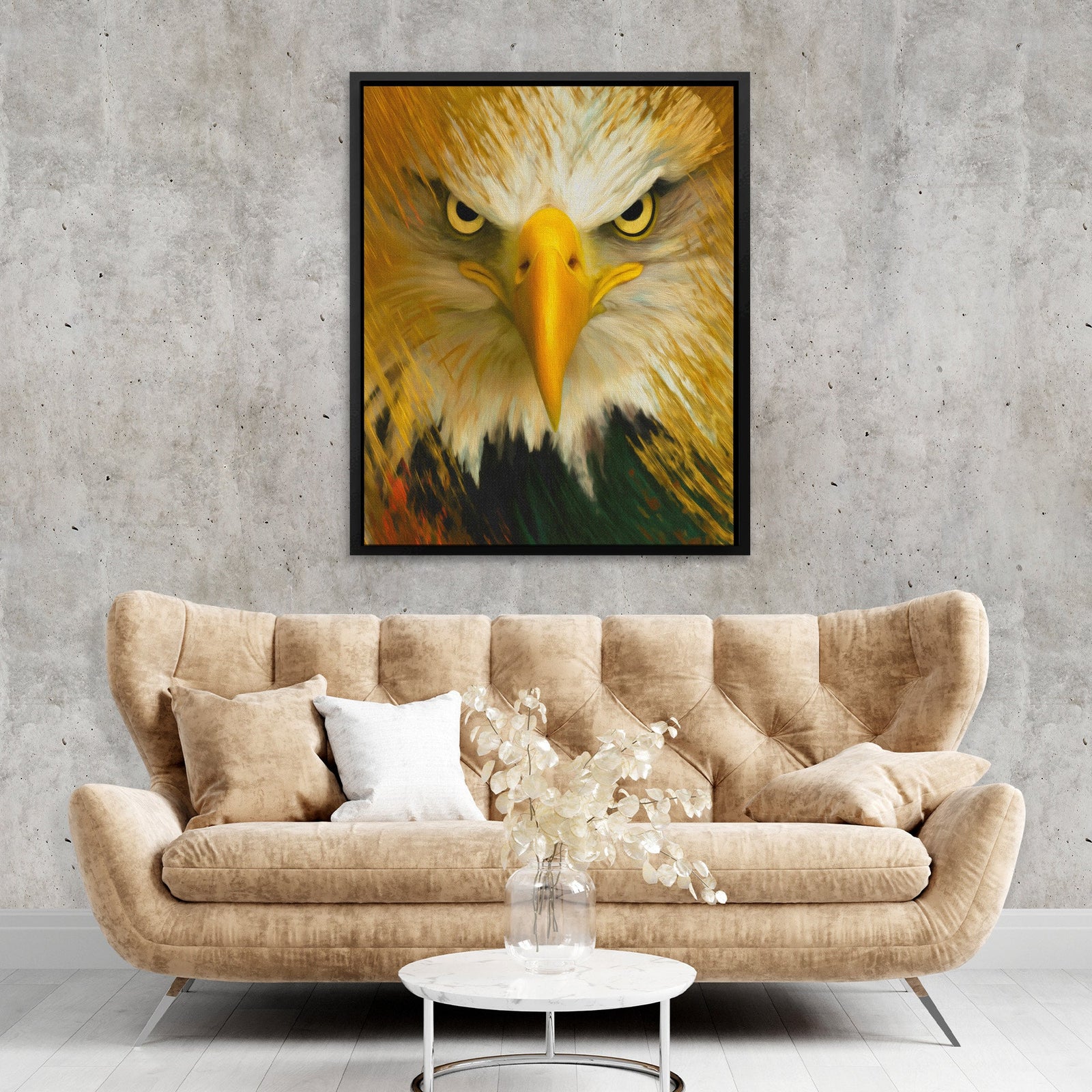 Eagle's Lightning Strike - Luxury Wall Art