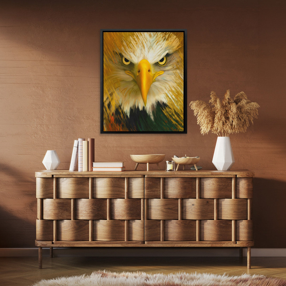 Eagle's Lightning Strike - Luxury Wall Art