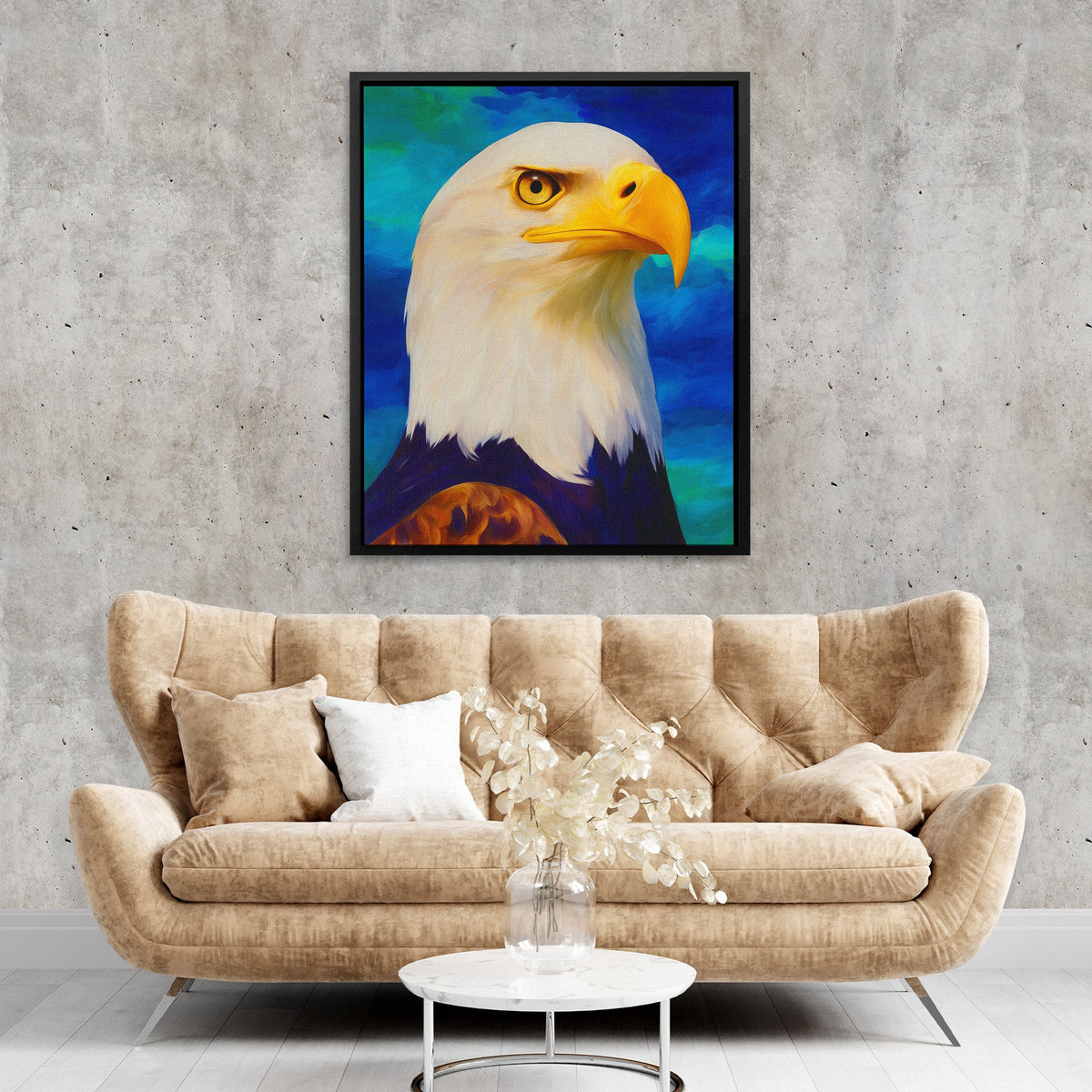 Eagle's Piercing Dawn - Luxury Wall Art