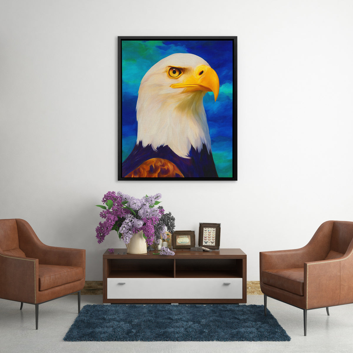 Eagle's Piercing Dawn - Luxury Wall Art