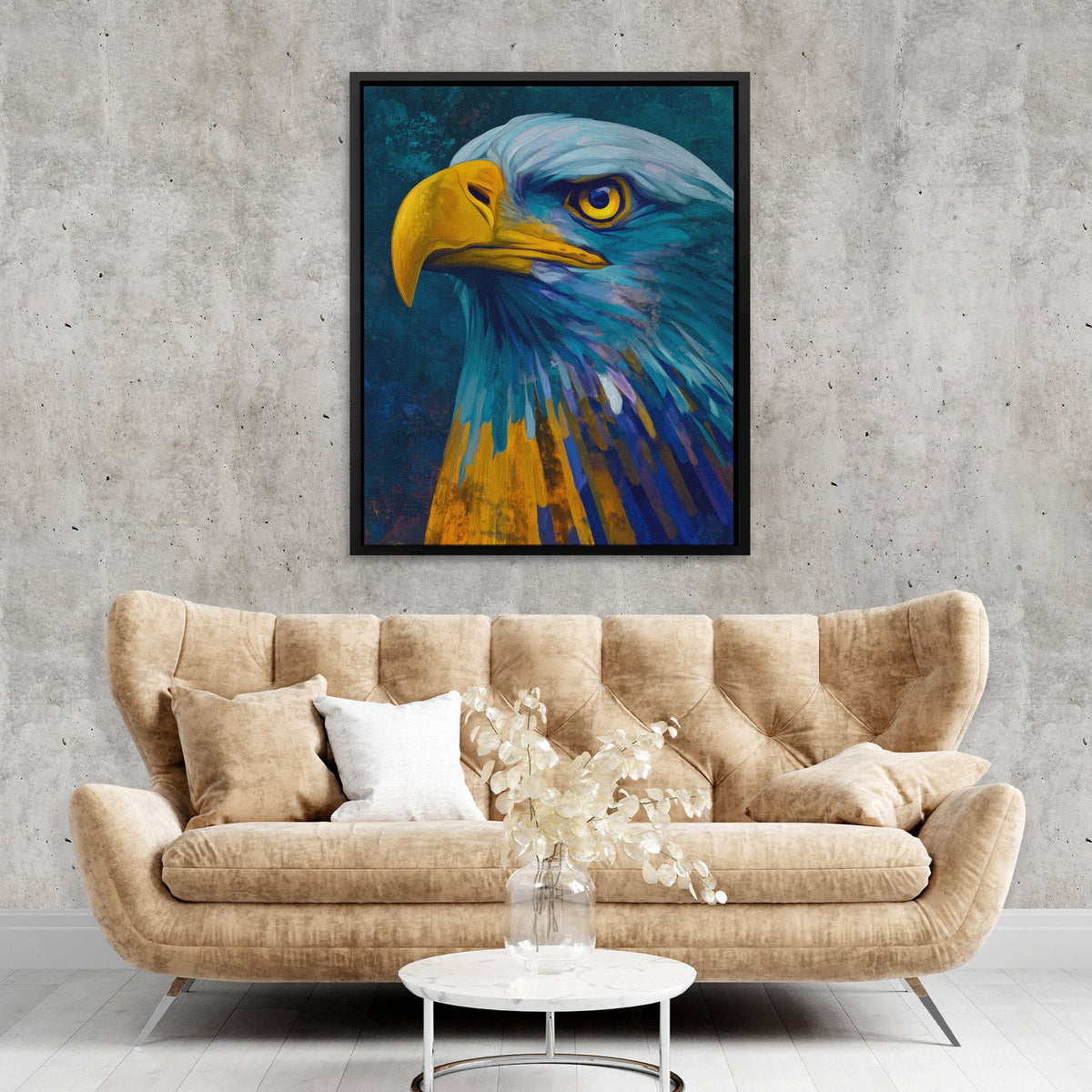 Eagle's Teal Thunder - Luxury Wall Art