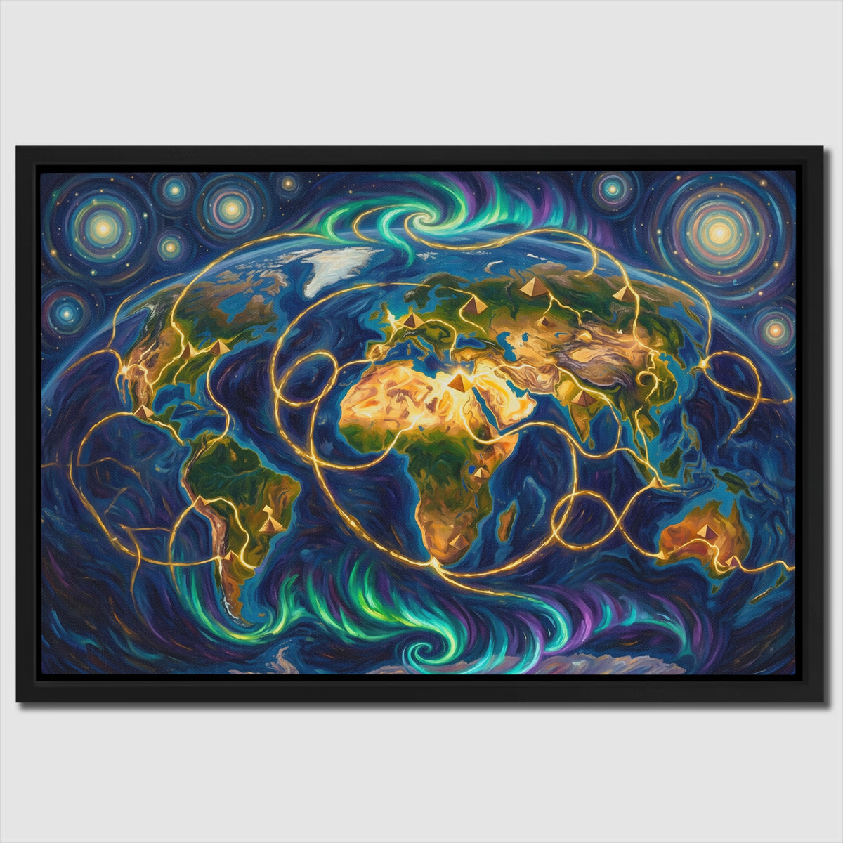 Earth Cosmic Lay Lines — Earth Cosmic Lay Lines Close Up Landscape 1