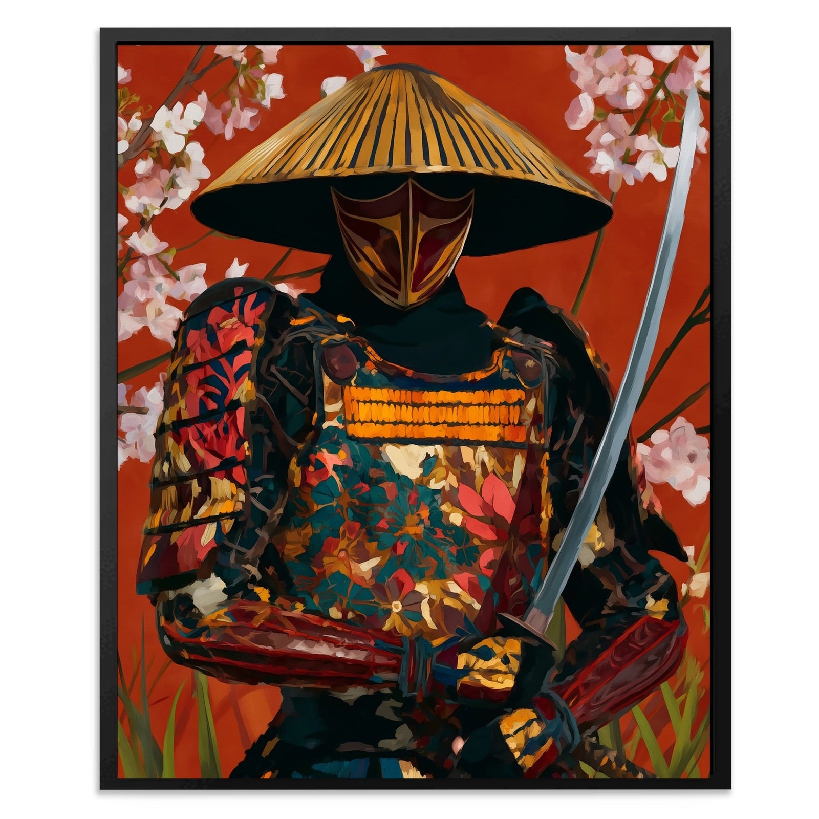 Edo Warrior Crimson - Luxury Wall Art