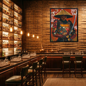 Edo Warrior Crimson - Luxury Wall Art