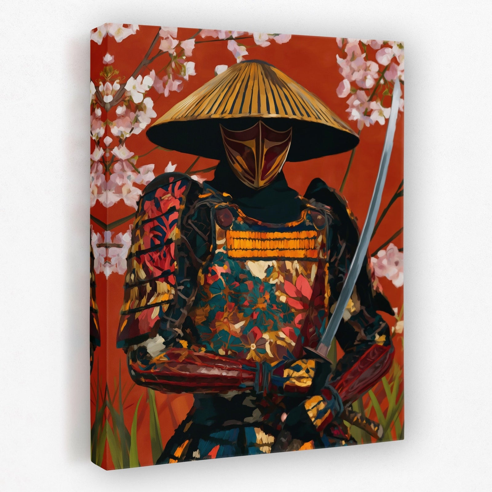 Edo Warrior Crimson - Luxury Wall Art