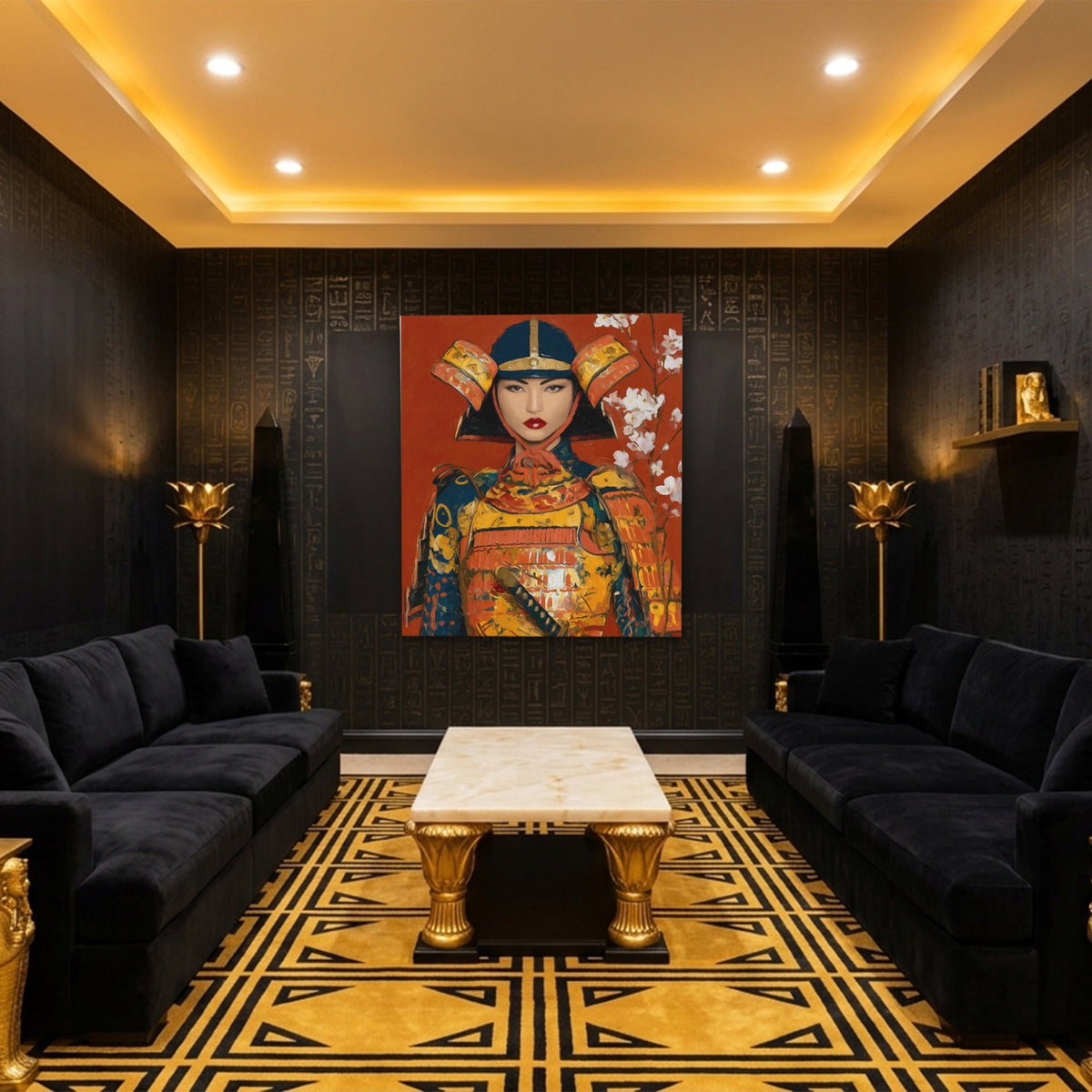 Edo Warrior Gold - Luxury Wall Art