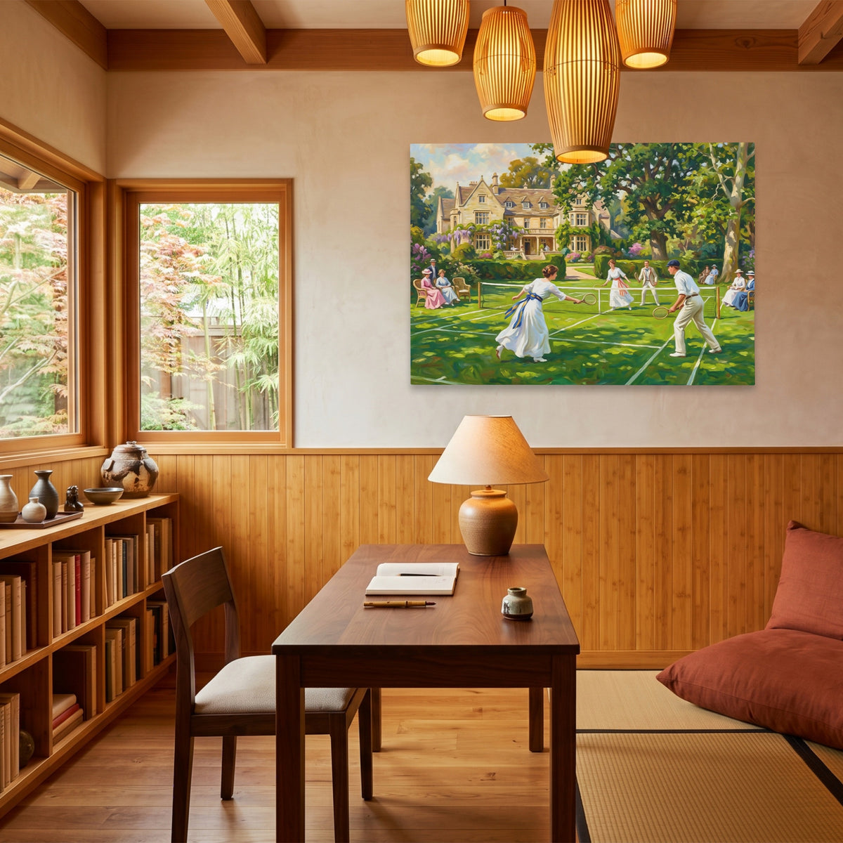 Edwardian Summer Tennis — Edwardian Summer Tennis Wood Minimalist Room Land 195