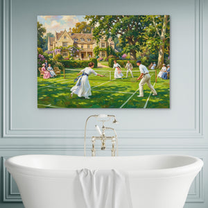 Edwardian Summer Tennis — Edwardian Summer Tennis Luxury Bathroom Wall 83