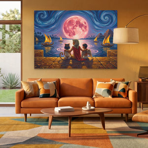 Egypt Midnight Moon — Egypt Midnight Moon Orange Room Land 132