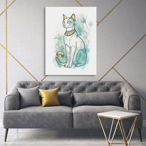 Egyptian Cat Golden Lotus — egyptian cat golden lotus sq high fashion 1port flush print