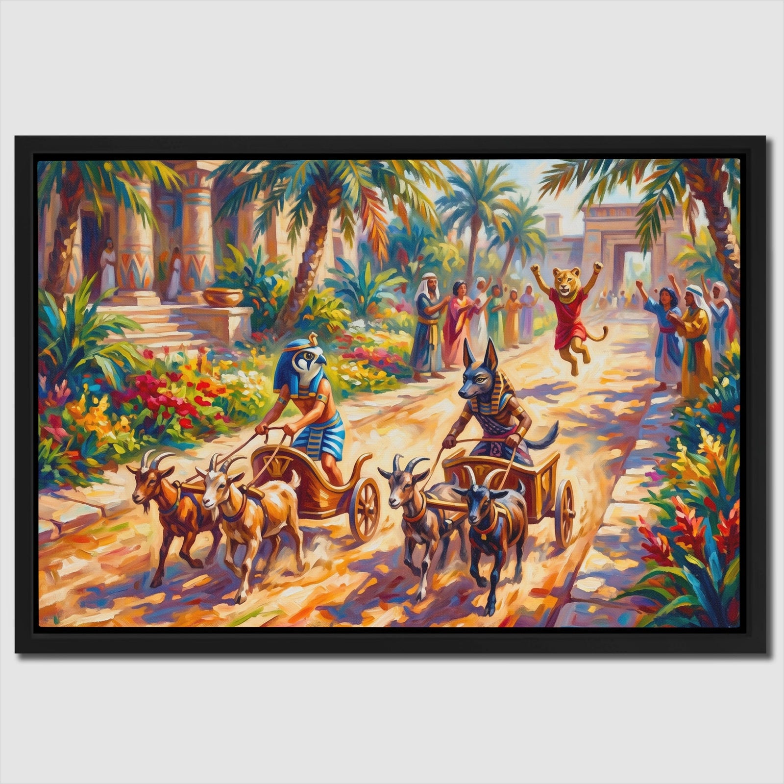 Egyptian Chariot Race canvas wall art