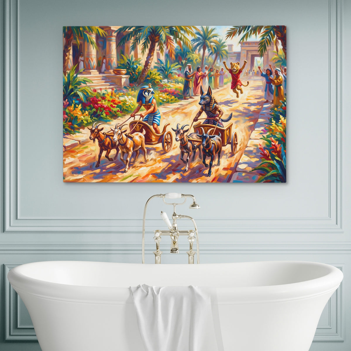 Egyptian Chariot Race — Egyptian Chariot Race Luxury Bathroom Wall 86