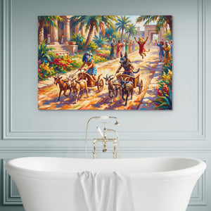 Egyptian Chariot Race — Egyptian Chariot Race Luxury Bathroom Wall 86