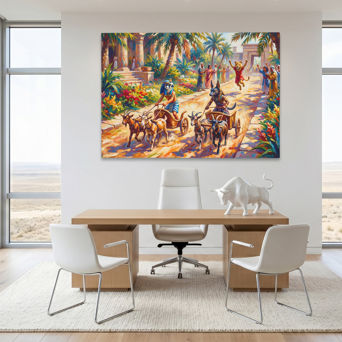 Egyptian Chariot Race — Egyptian Chariot Race White Bull Room Land 166