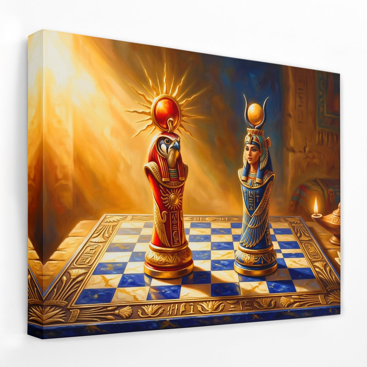 Egyptian Chess Royalty — Egyptian Chess Royalty Landscape   Side View   Mirror Wrap 2
