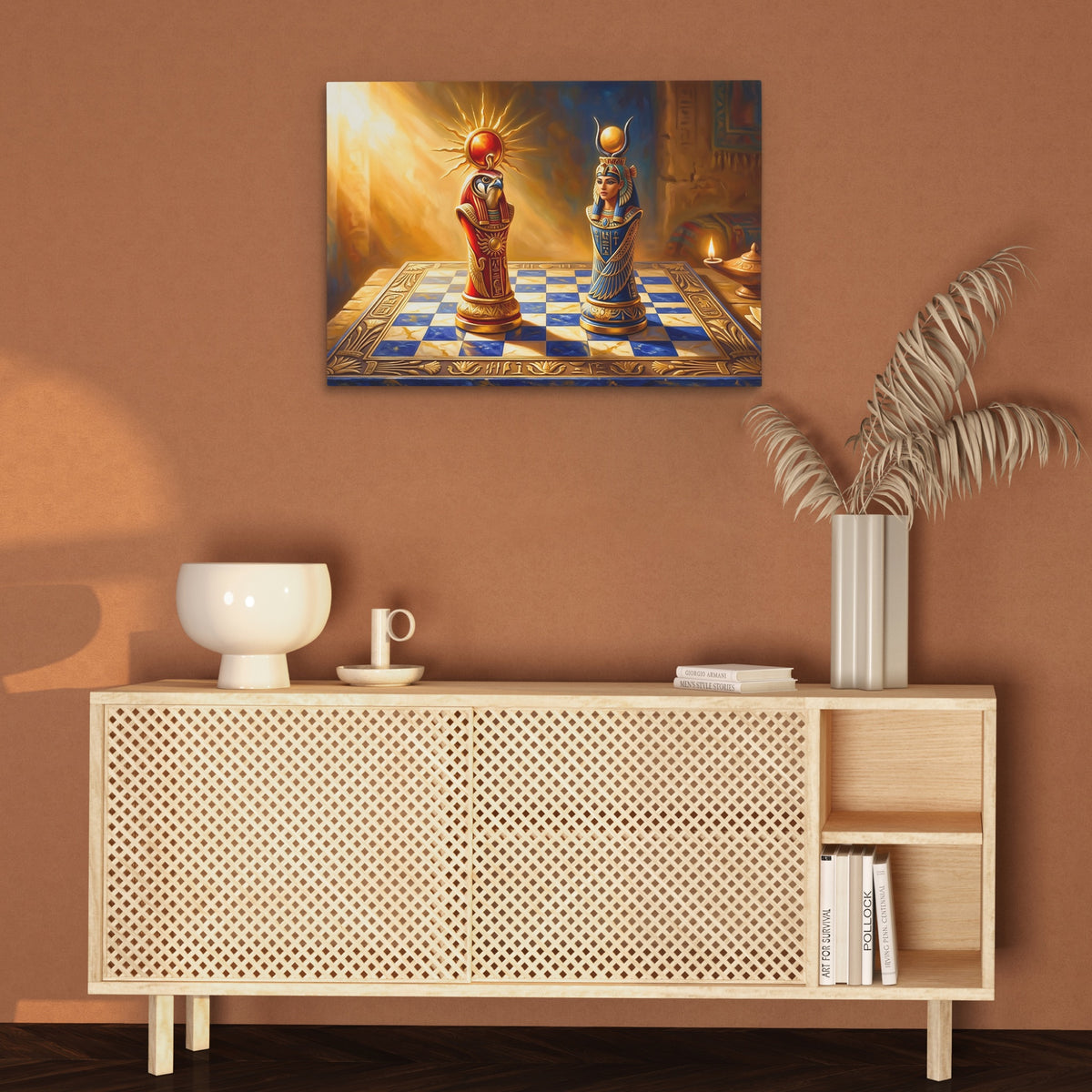Egyptian Chess Royalty — Egyptian Chess Royalty Brown Wall 98