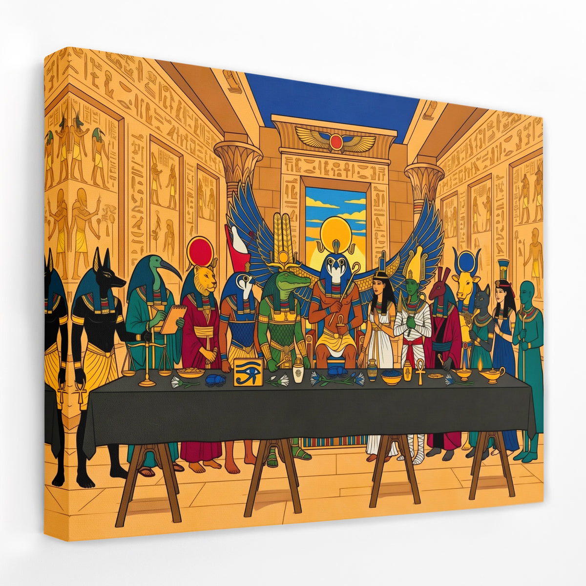 Egyptian Gods Banquet — Egyptian Gods Banquet Landscape   Side View   Mirror Wrap 71
