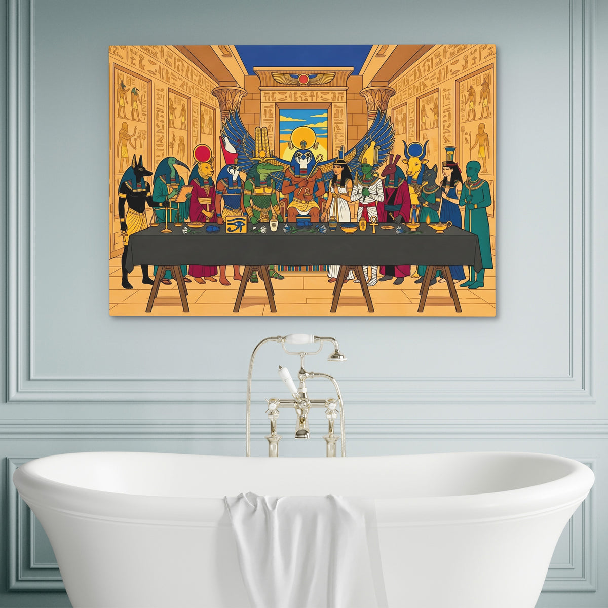 Egyptian Gods Banquet — Egyptian Gods Banquet Luxury Bathroom Wall 87