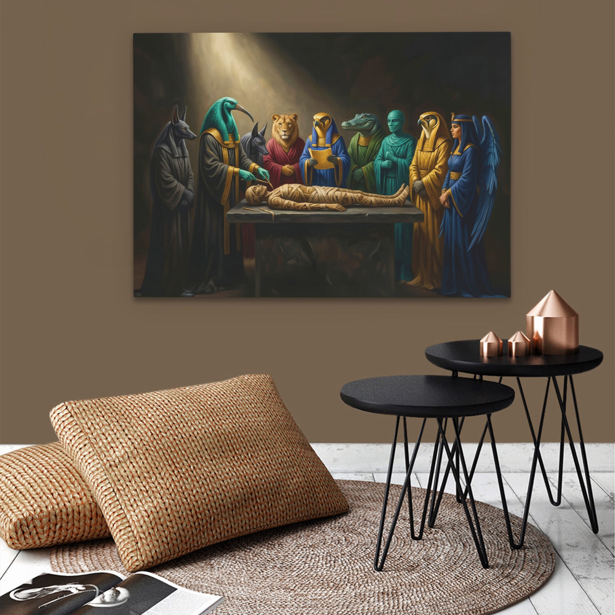 Egyptian Gods Mummification — Egyptian Gods Mummification brown wallroom 206