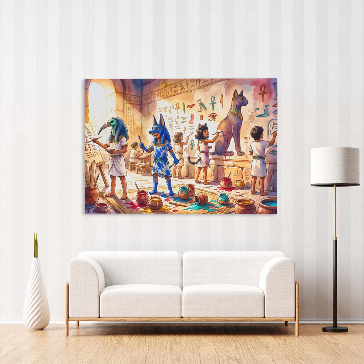 Egyptian Gods Workshop — Egyptian Gods Workshop New   Striped Wall Luxe 120