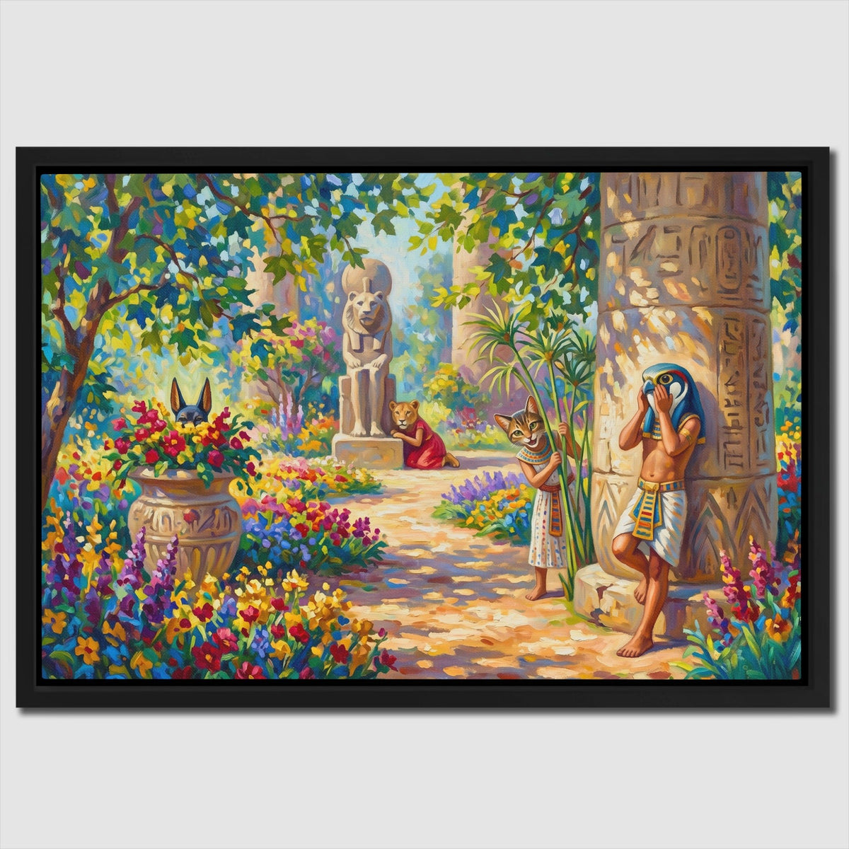 Egyptian Hide and Seek canvas wall art