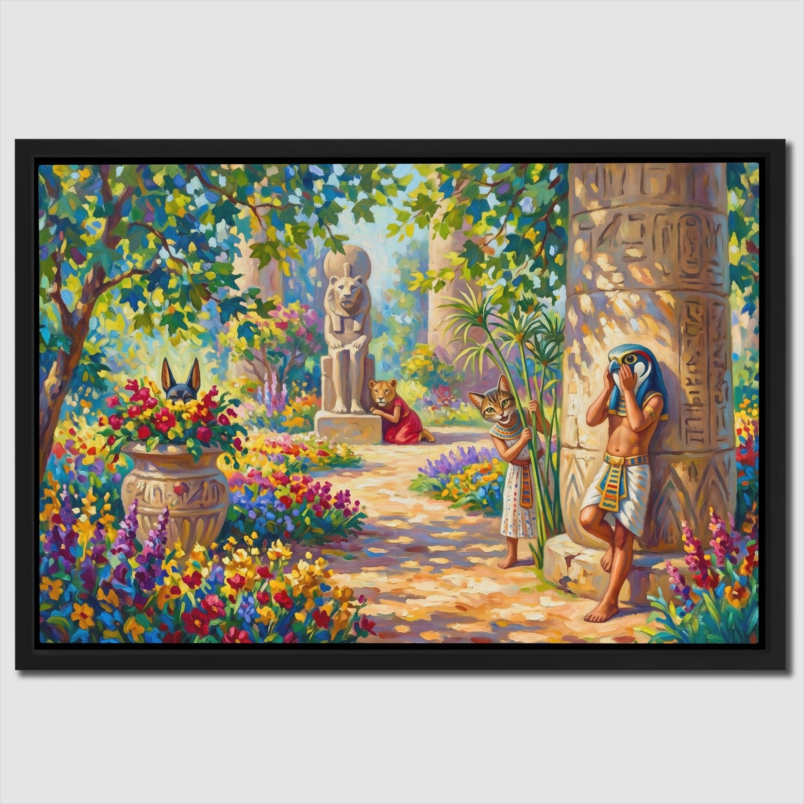 Egyptian Hide and Seek canvas wall art