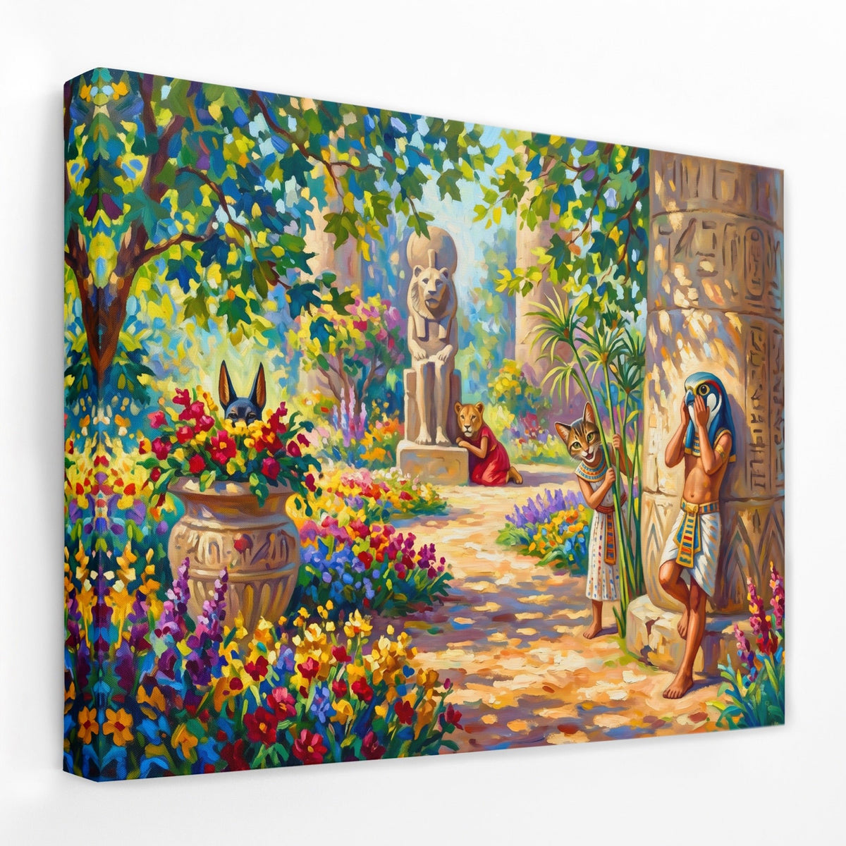 Egyptian Hide and Seek canvas wall art, room view