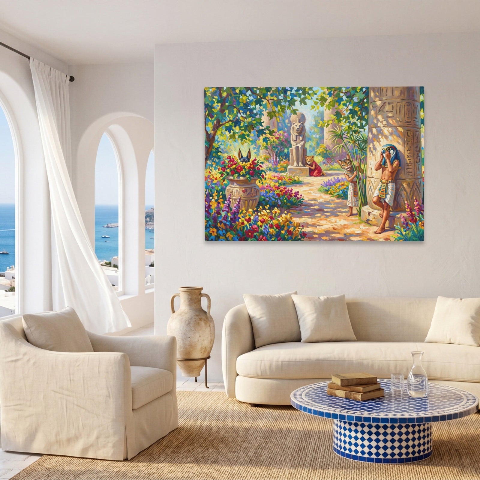 Egyptian Hide and Seek canvas wall art