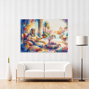 Egyptian Pharaoh Meditation — Egyptian Pharaoh Meditation New   Striped Wall Luxe 122