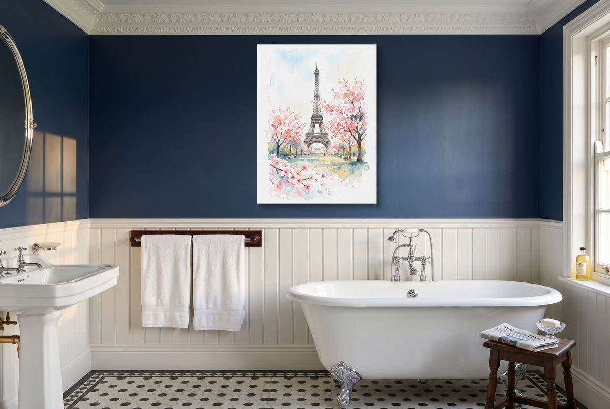 Eiffel Spring Blossoms - Luxury Wall Art