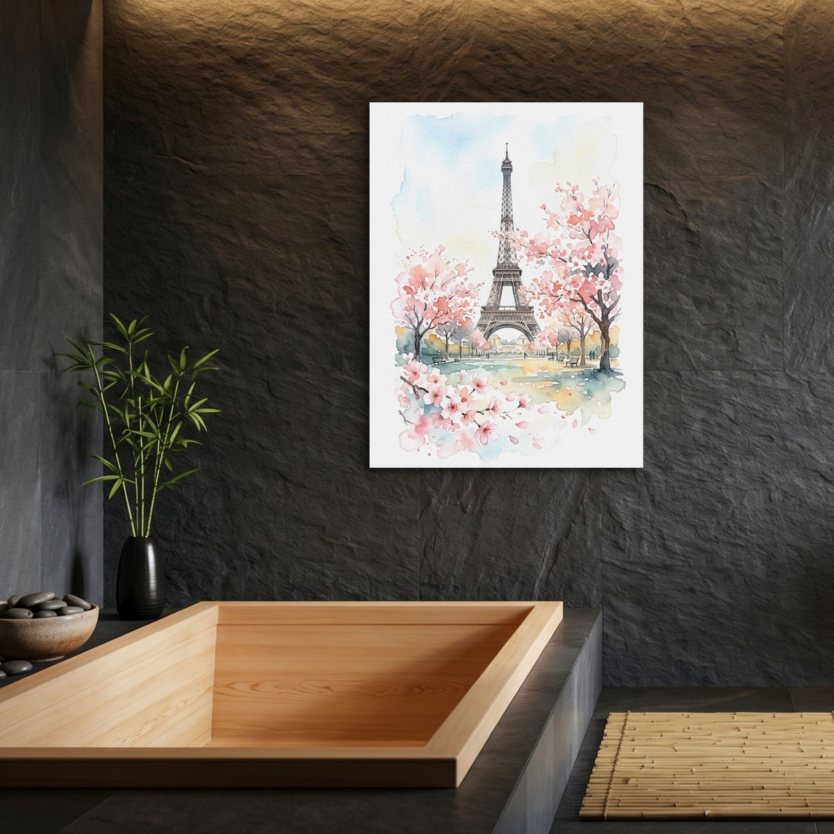 Eiffel Spring Blossoms - Luxury Wall Art