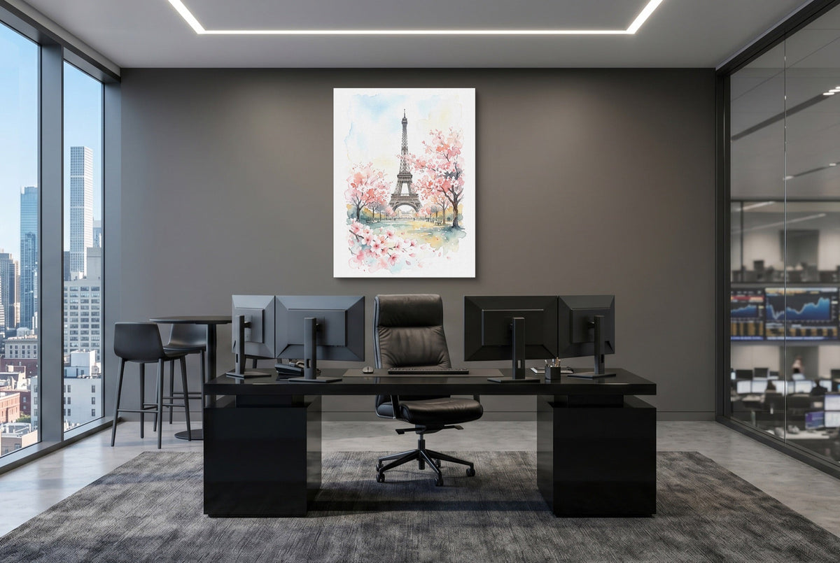 Eiffel Spring Blossoms - Luxury Wall Art