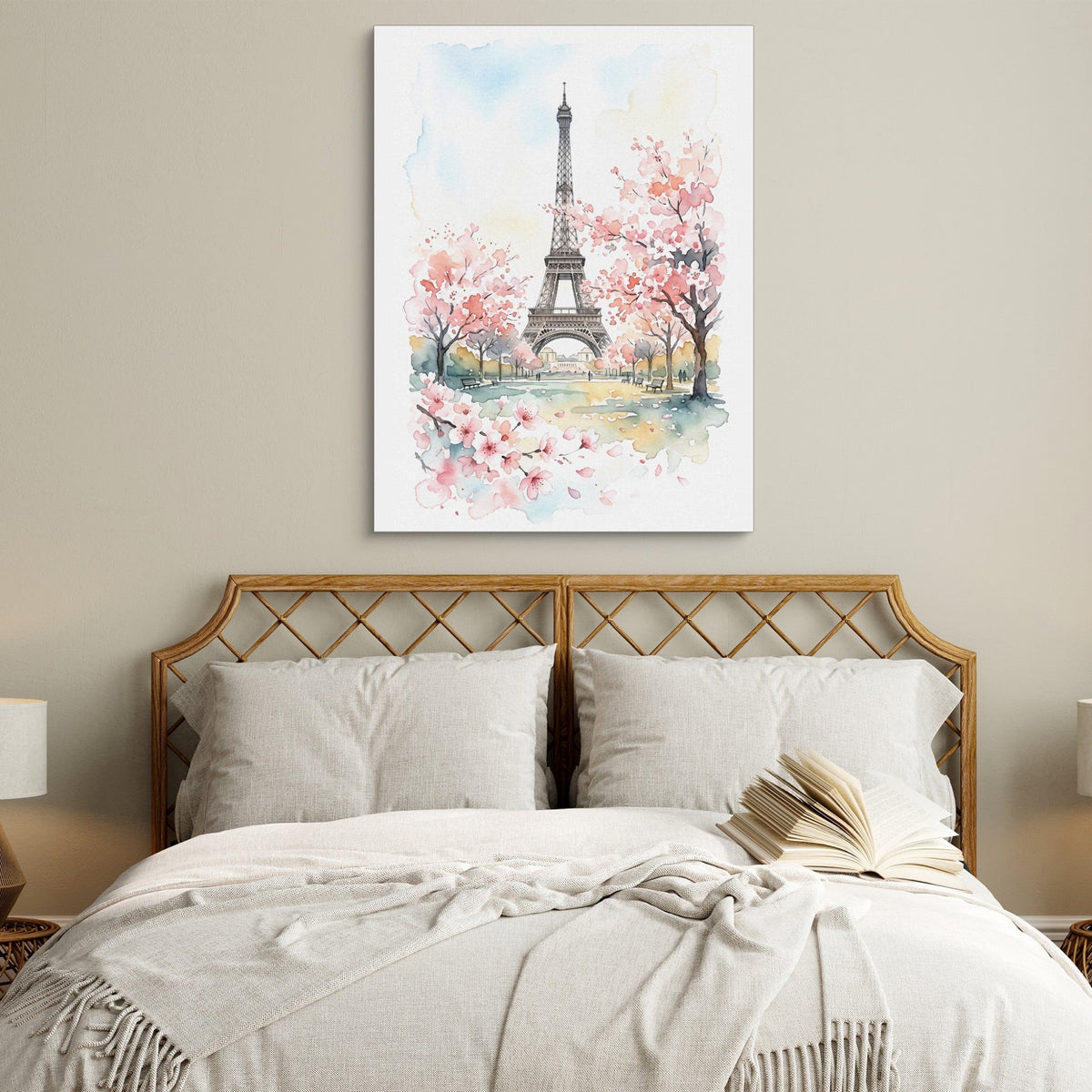 Eiffel Spring Blossoms - Luxury Wall Art