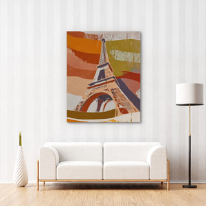 Eiffel Tower Sepia — Eiffel Tower Sepia New   Striped Wall 220