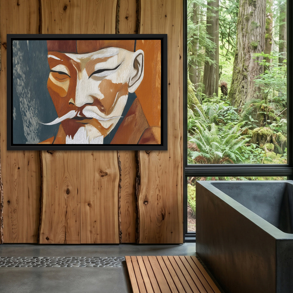 Elder Sage Portrait — Elder Sage Portrait Outdoor Bathroom Log Land 227
