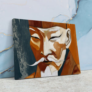 Elder Sage Portrait — Elder Sage Portrait Against Wall4x5 3