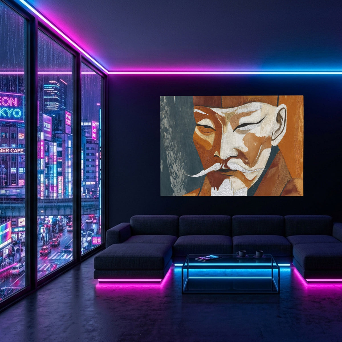 Elder Sage Portrait — Elder Sage Portrait Blue Pink Neon Room Land 67